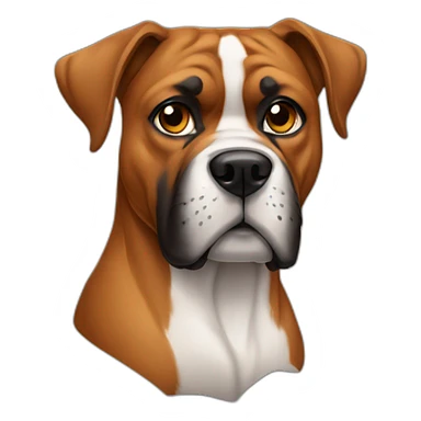 Dog boxer sticker