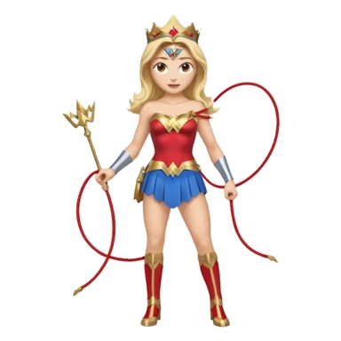 blonde Wonder Woman full body pose sticker