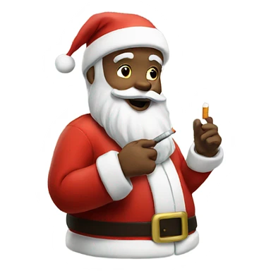 Santa with a cigarette  sticker