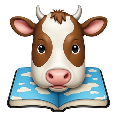Cow print journal sticker