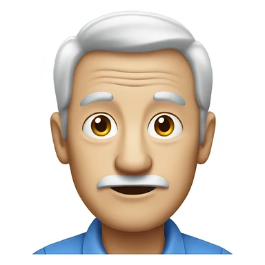 old man in blue shirt sticker