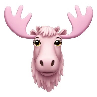Pastel pink moose  sticker