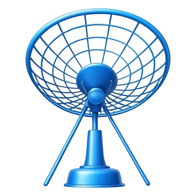 radar dish with signal waves sticker