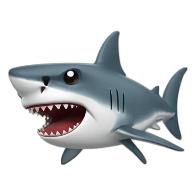 Angry shark with smoke sticker