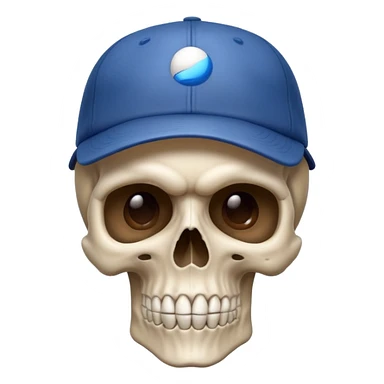 Tête de mort avec casquette sticker