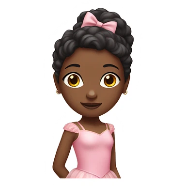 Black girl in pink ballerina clothing sticker