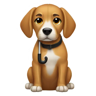 Dog with an umbrella  sticker