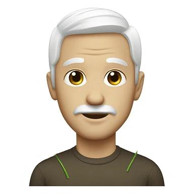 white man with clover sticker