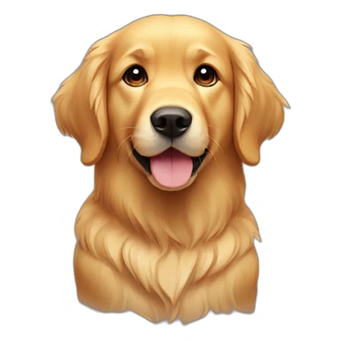 golden retriever cute face sticker
