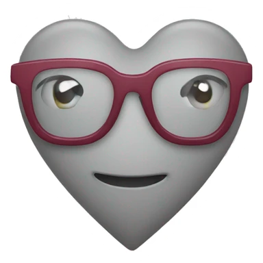 Heart wearing glasses  sticker