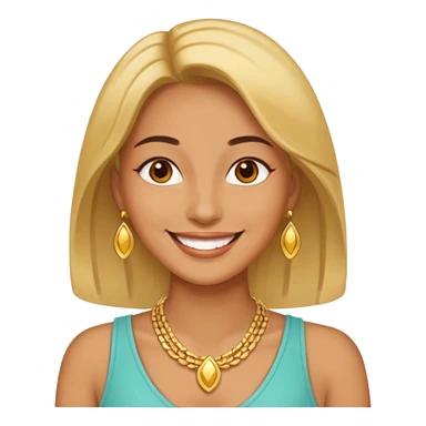 Female with Gold Necklace sticker