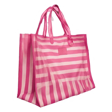 Victoria’s Secret shopping bag pink stripe sticker
