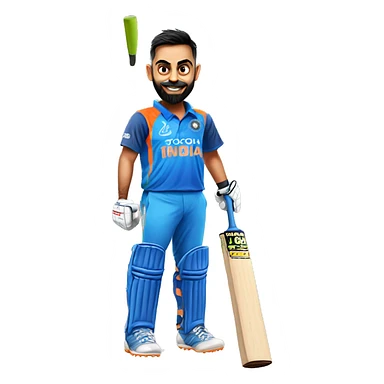 Virat Kohli with Bat sticker