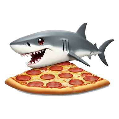 shark eating a pizza sticker