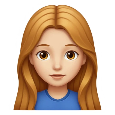A girl with long Carmel hair sticker