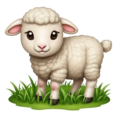 Lamb eating sticker