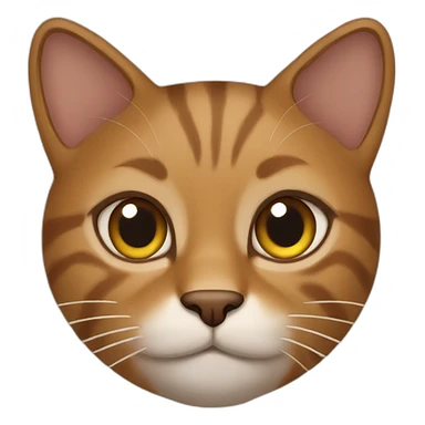 a brown cat who draws sticker