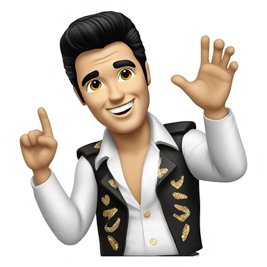 Elvis saying thank you sticker
