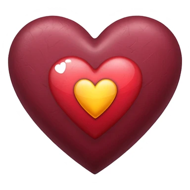 Corazón de color vinotinto sticker