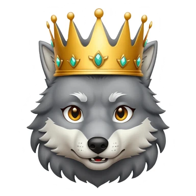 Lobo y corona  sticker