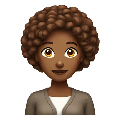 african american lady with long brown brai sticker