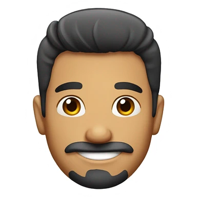 Hombre Moreno con el cabello parado feliz sin bigote  sticker