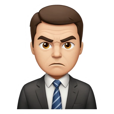 an angry office worker sticker