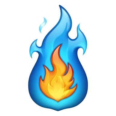 iphone blue fire emoji sticker