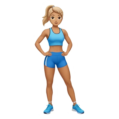 chica joven entrenando sticker