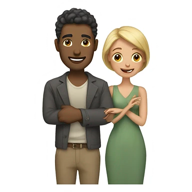 Man loving a woma sticker