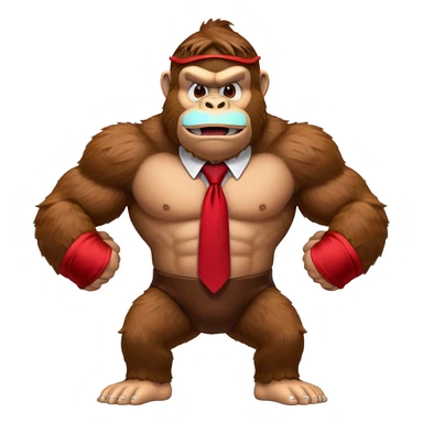 Donkey Kong🦍💪🐵 with red tie sticker