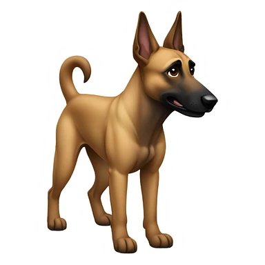 Malinois taking a poop sticker