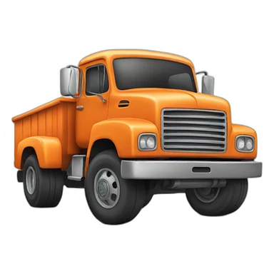 orange truck, speed sticker