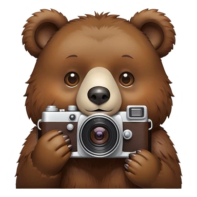 bear with camera sticker
