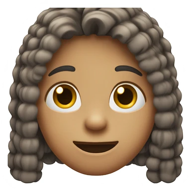 Middle parted hair face with two front teeth sticking out sticker