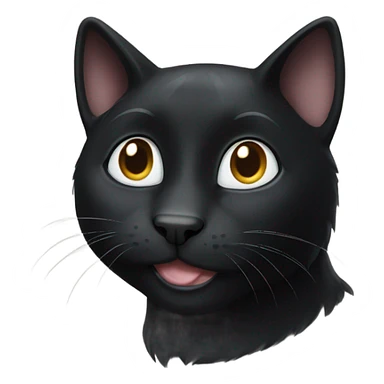 Black cat one white paw sticker