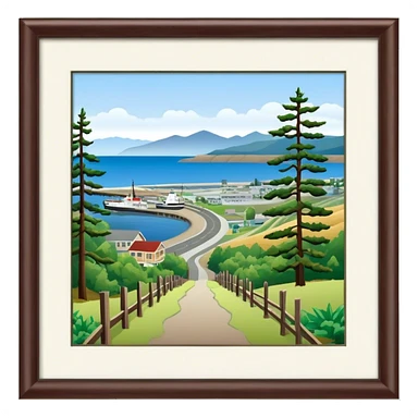 Port Angeles Washington town and walking trail sticker