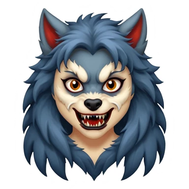 woman werevolf sticker