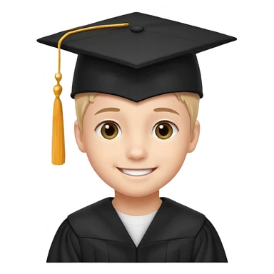 graduating cap kid sticker