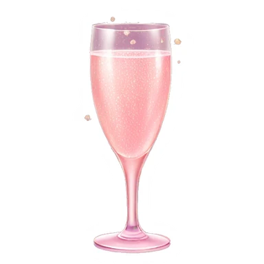 Pink champagne with sparkles sticker