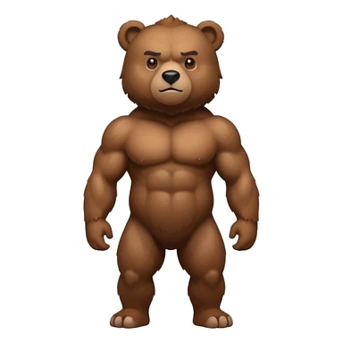 Muscular bear
 sticker