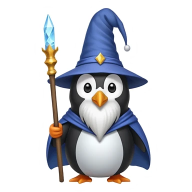 Wizard Penguin sticker
