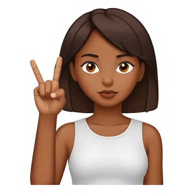 black girl sticking up the middle finger sticker