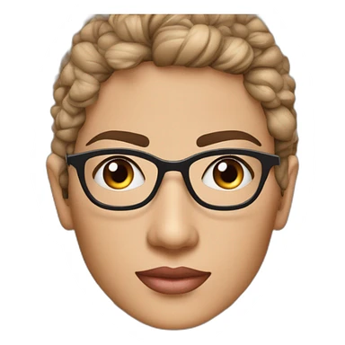 une ado marocaine voilée musulamane avec des lunettes et un grain de beauté au dessus du sourcil gauche sticker