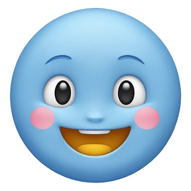 blue kawaii emojis sticker