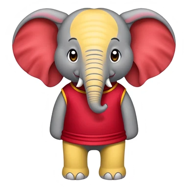 elephant with crimson jersey on sticker