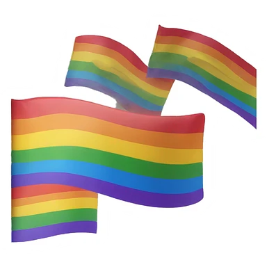 Finish line with a rainbow flag sticker