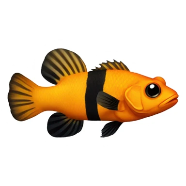 Orange and black goby sticker