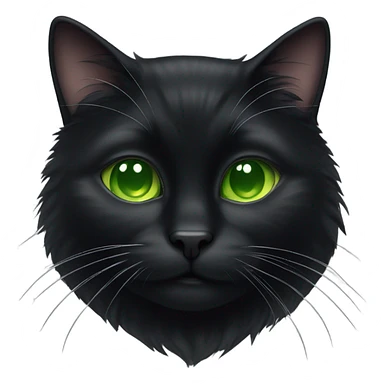 Fat black cat sticker