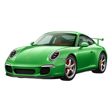 green porsche 911 sticker